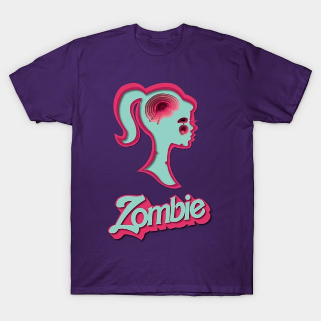 Zombie Barbie Parody (no background) T-Shirt by tesiamarieart